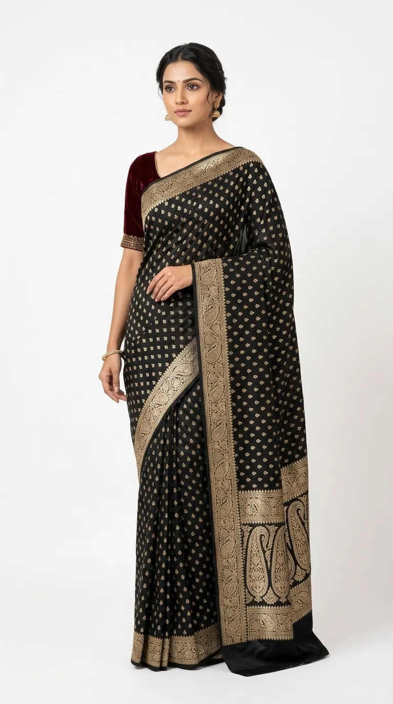 Embellished, Embroidered Bollywood
                                    Organza Saree (Green)