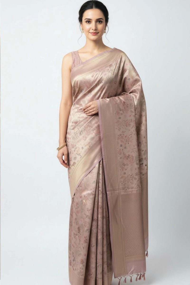 Embellished, Embroidered Bollywood
                                    Organza Saree (Green)