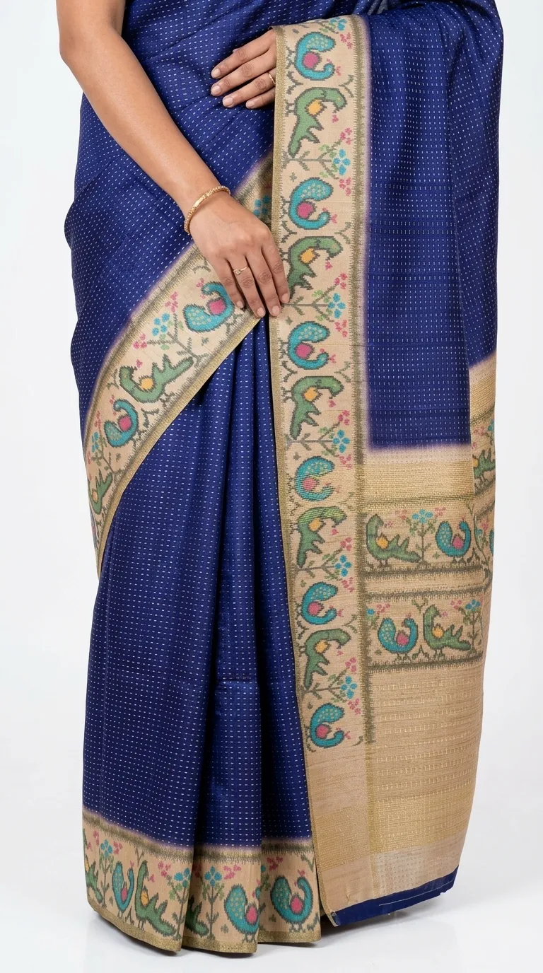 Embellished, Embroidered Bollywood
                                    Organza Saree (Green)