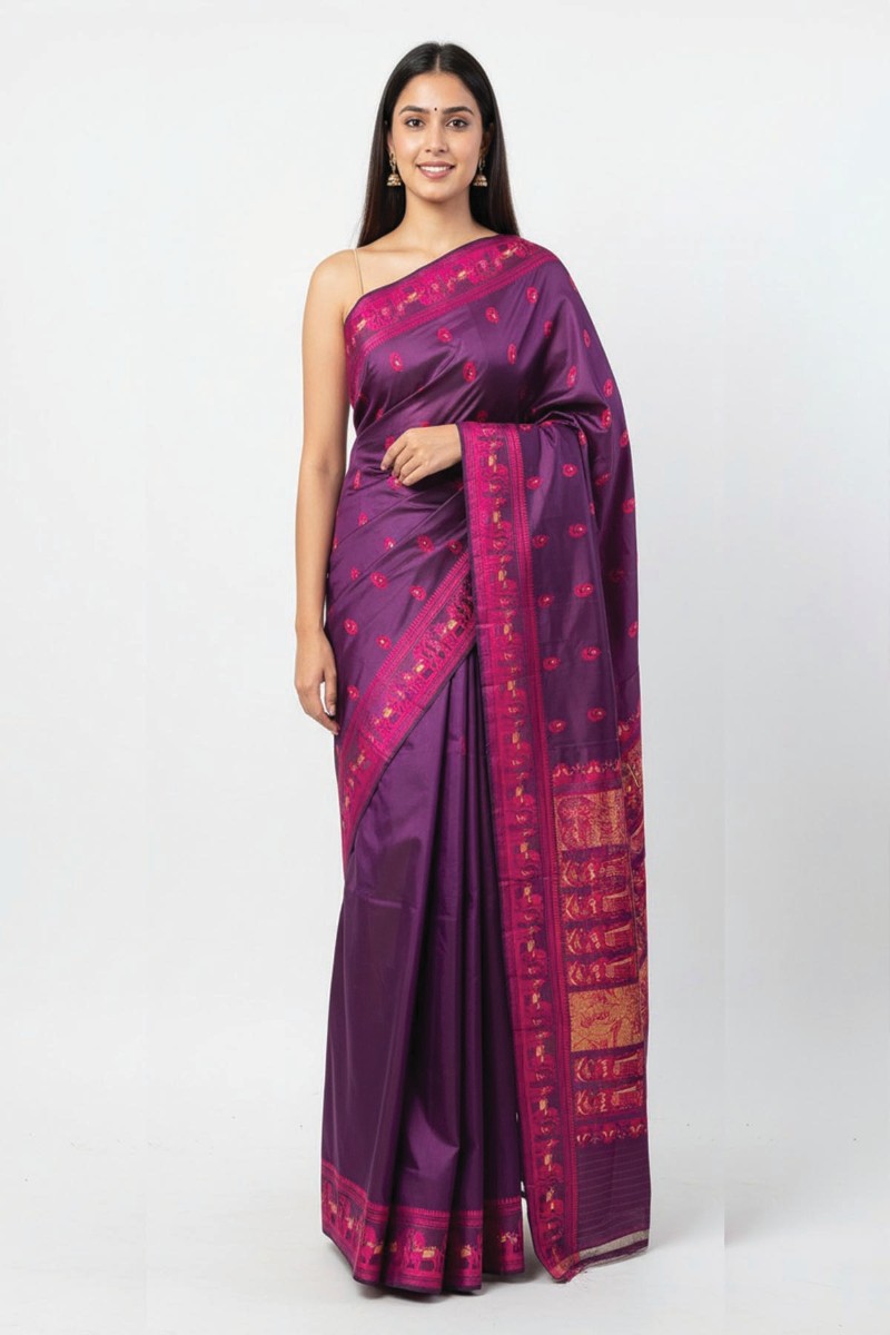 Embellished, Embroidered Bollywood
                                    Organza Saree (Green)