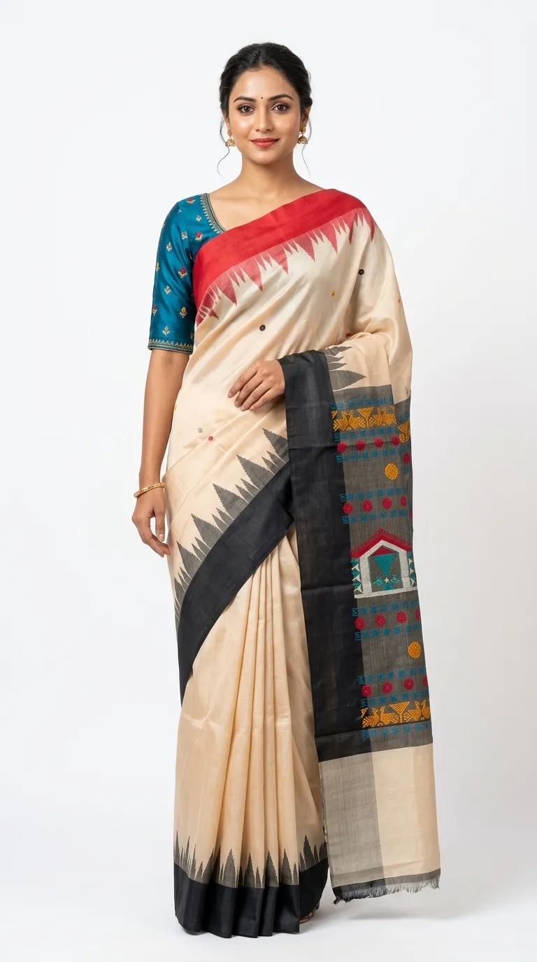 Embellished, Embroidered Bollywood
                                    Organza Saree (Green)