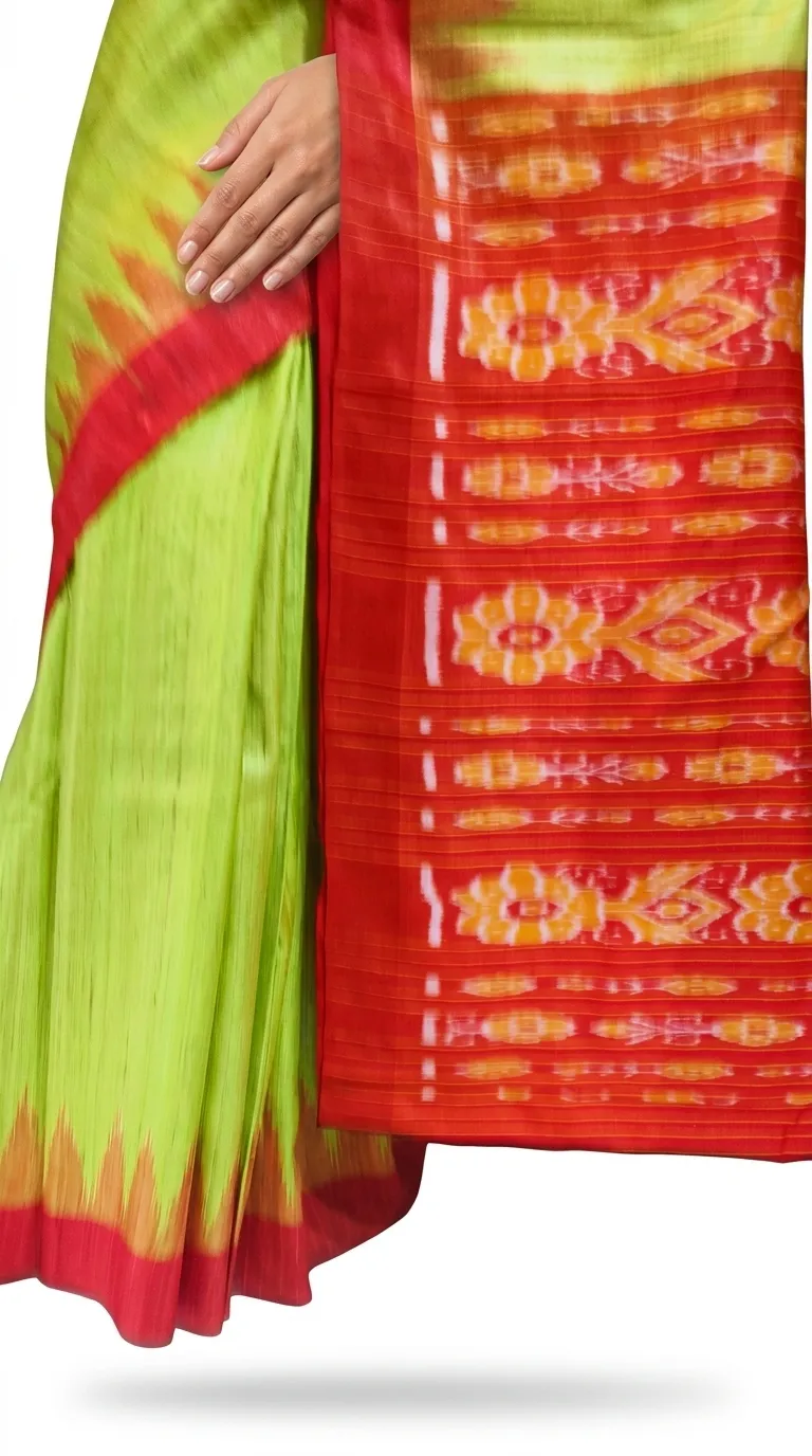 Embellished, Embroidered Bollywood
                                    Organza Saree (Green)
