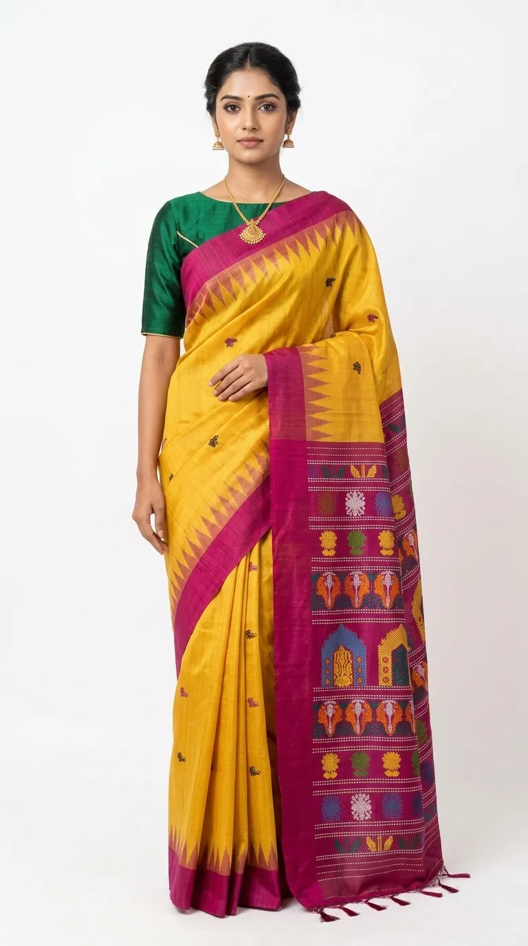 Embellished, Embroidered Bollywood
                                    Organza Saree (Green)