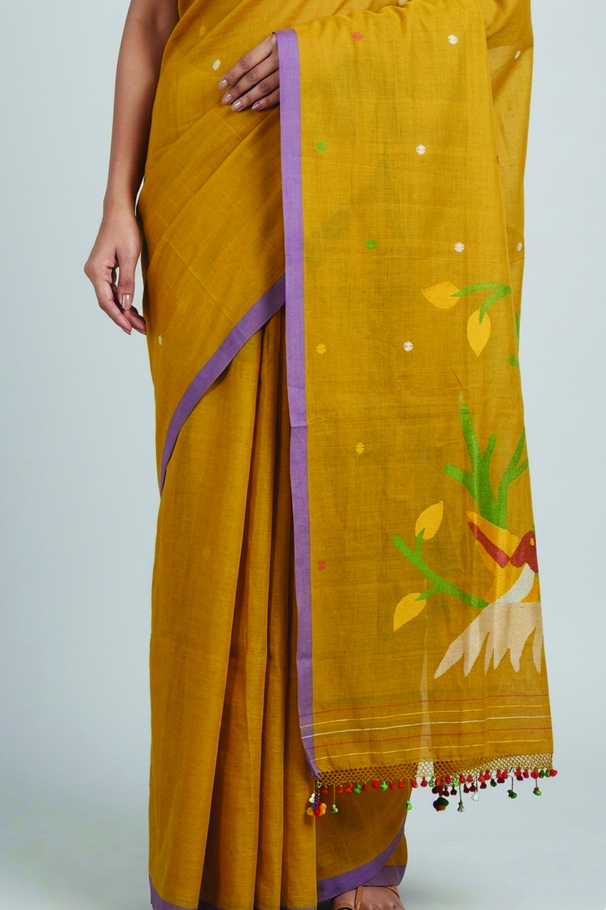 Embellished, Embroidered Bollywood
                                    Organza Saree (Green)